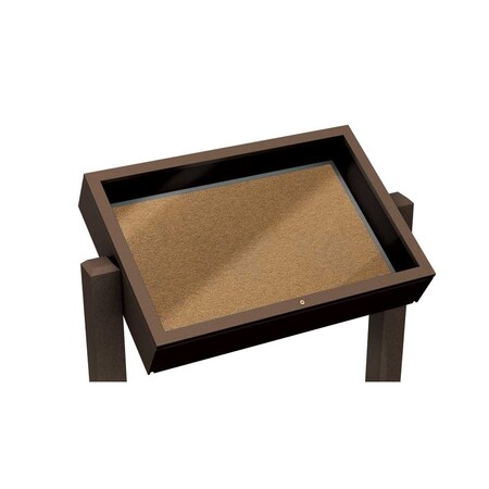 United Visual Products Outdoor Enclosed Combo Board, 48"x36", Bronze Frame/Grey & Pearl UVCB4836ODBZ-GREY-PEARL